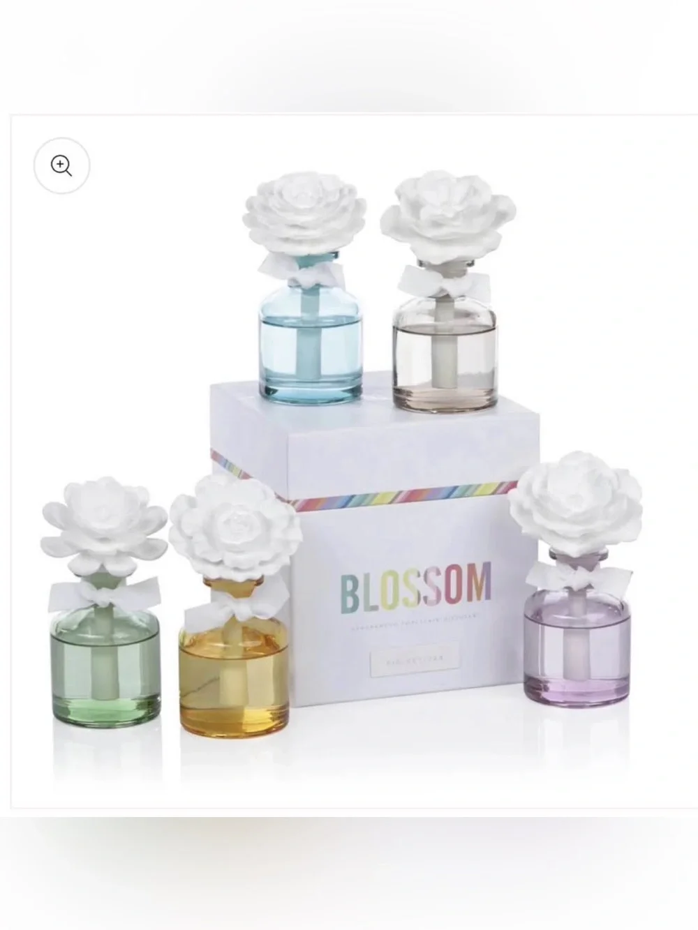 Zodax Blossom Porcelain Flower Oil Diffuser - Fig Vetiver 40ml